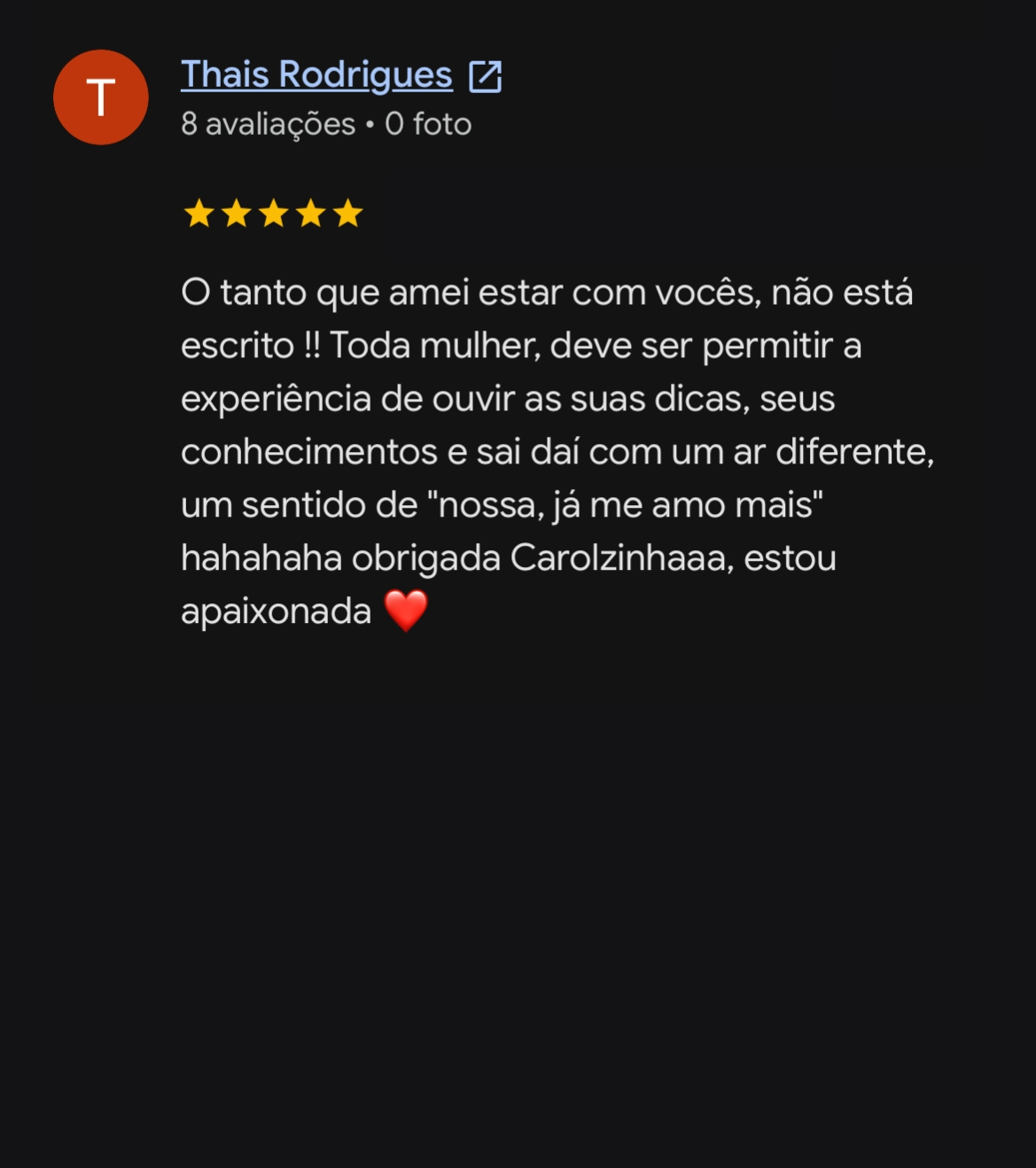 Depoimento de paciente — harmonização facial